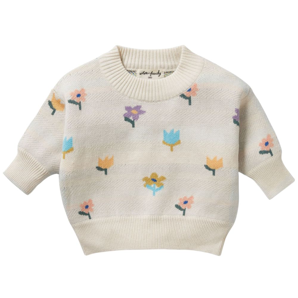 Wilson + Frenchy Organic Jacquard Knit Jumper
