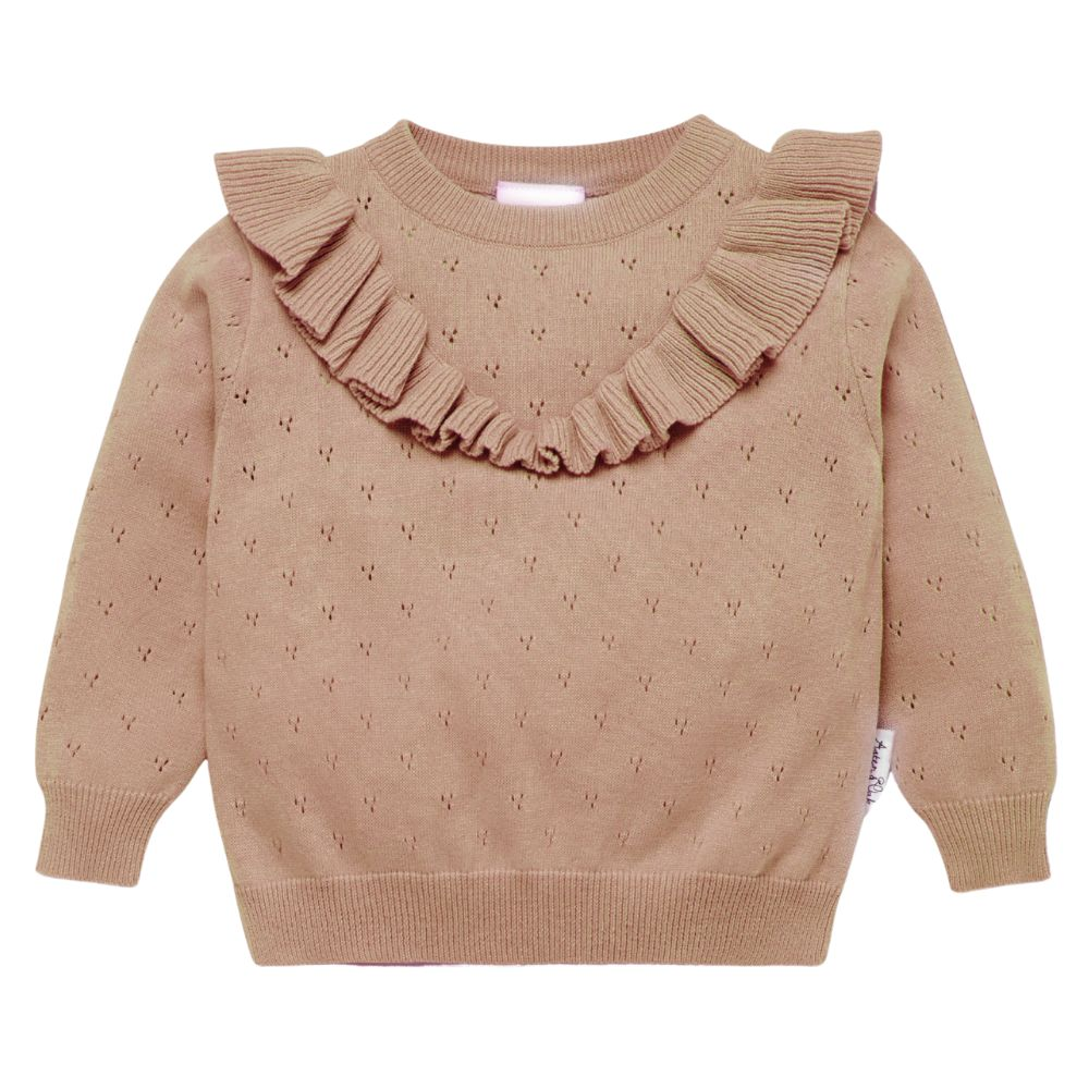 Aster + Oak Ruffle Knit Jumper