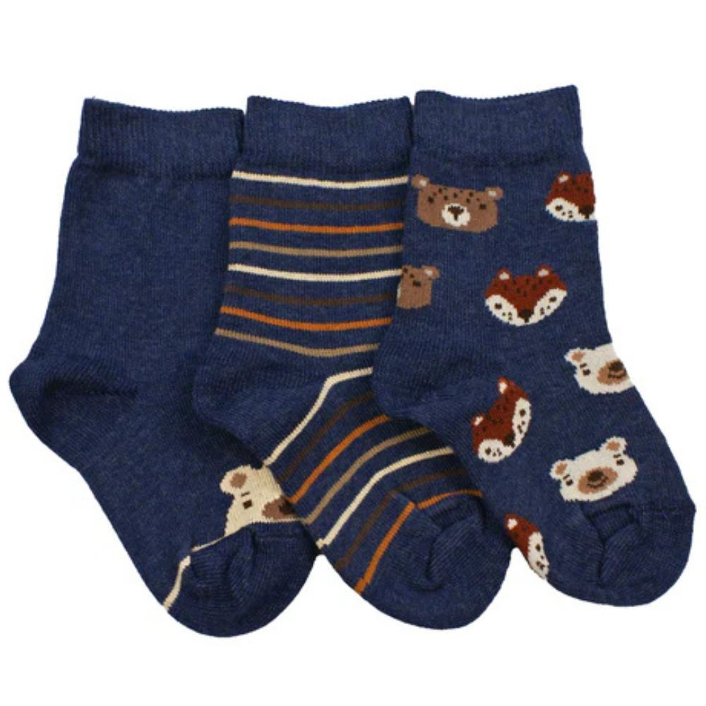 Columbine Cotton Blend Crew Socks - 3pk