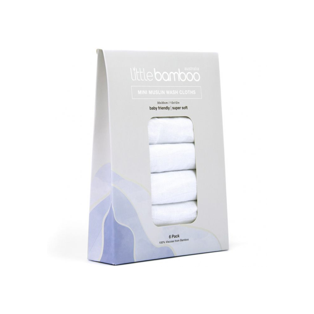 Little Bamboo Muslin Wash Cloths 6pk Kids Brands Rockies Little Bamboo 11101800 1118
