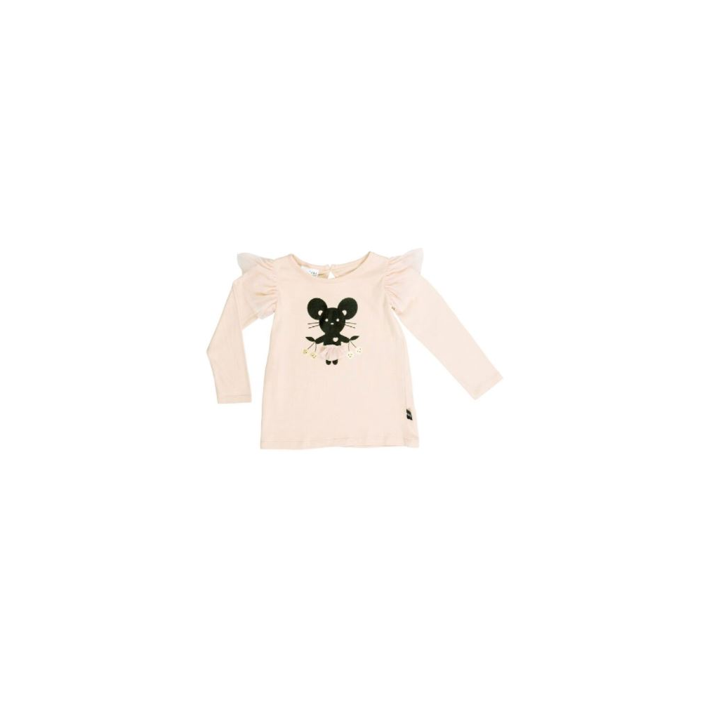 Huxbaby Mouse Long Sleeve Frill Top