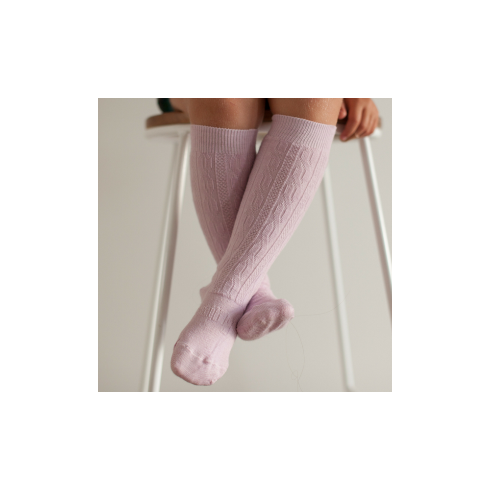 Lamington Ballerina Cable Merino Knee-High Sock