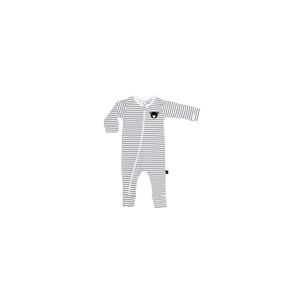 Huxbaby Stripe Zip Long Sleeve Romper