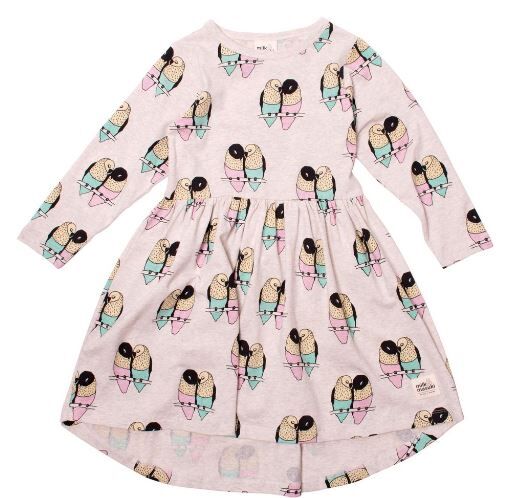 Milk Masuki Lovebirds Dress Girls Sale Kids Clothing Sale Kids