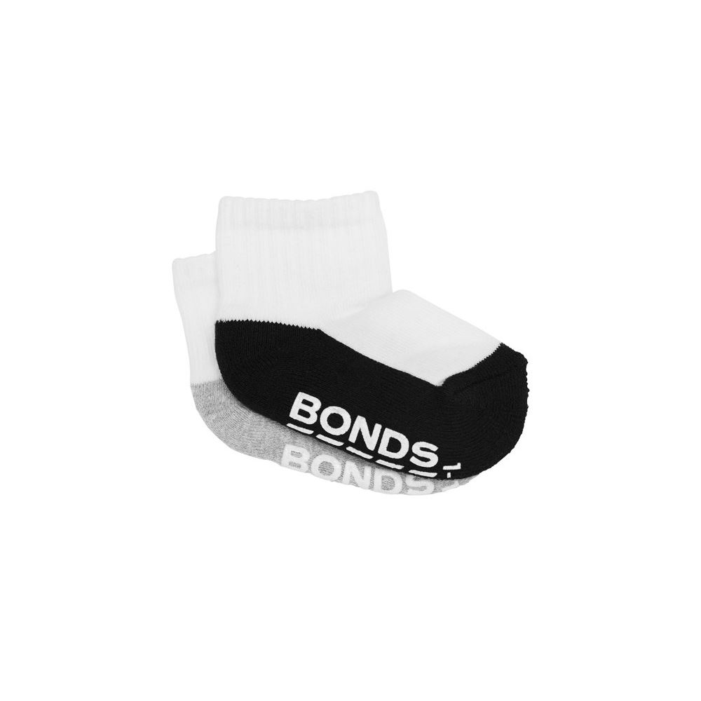 Bonds Logo Quarter Crew Sock 2pk