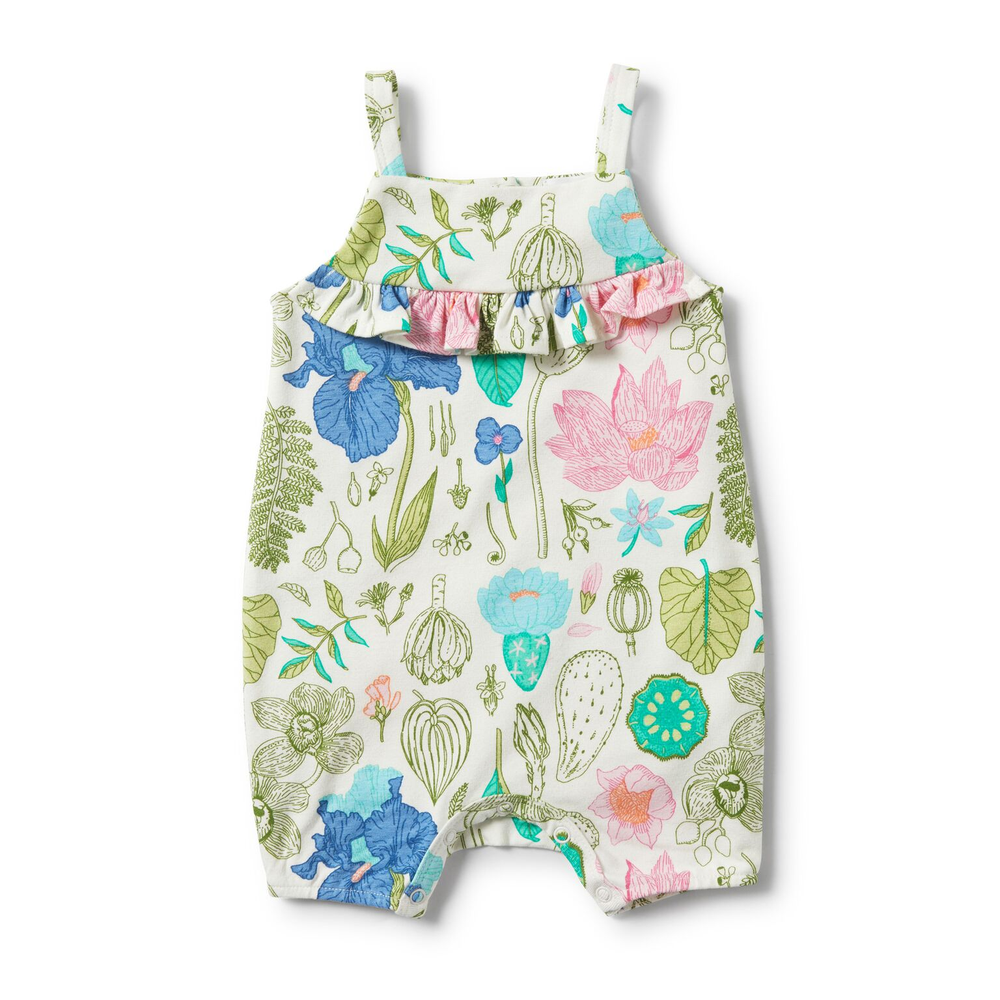 Wilson + Frenchy Flora Ruffle Strap Playsuit