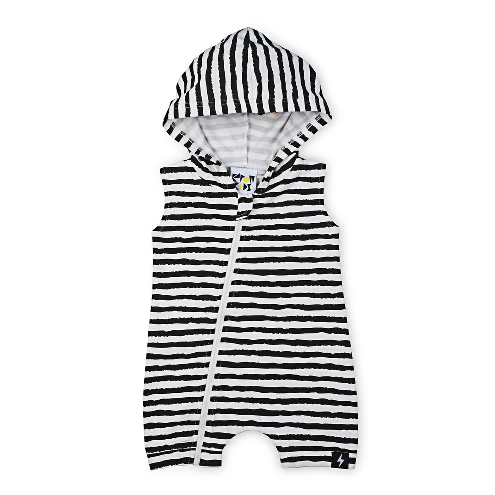 Kapow Brushed Lines Hooded Zip All-in-one
