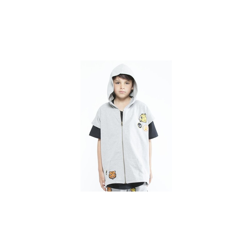 Band of Boys Cat Badges Sleeveless Hoodie