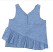 Tahlia Belize Ruffle Neps Chambray Top