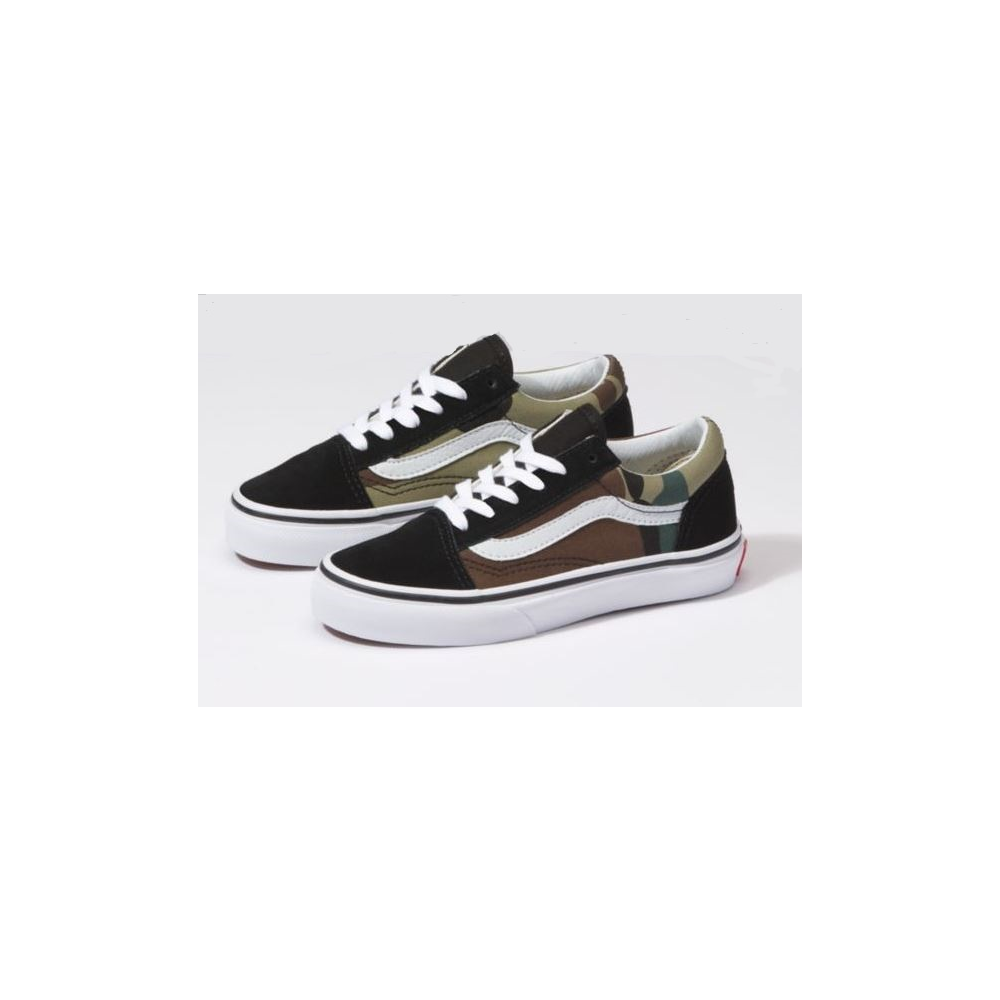 Kids woodland camo old skool online