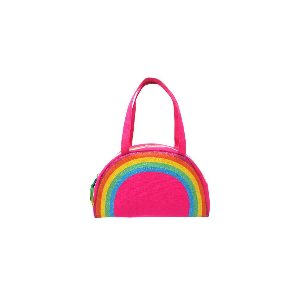 Pink Poppy Raining Rainbows Bowling Bag