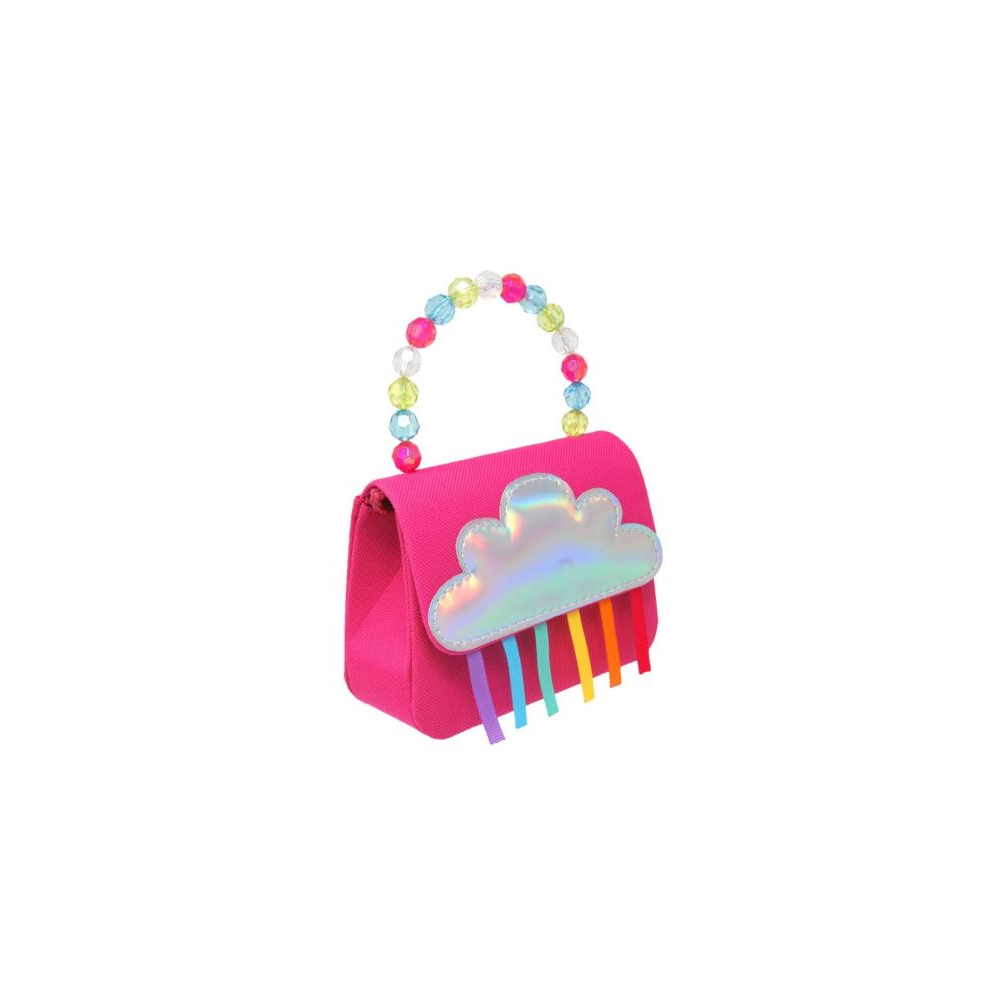 Pink Poppy Raining Rainbows Hard Handbag