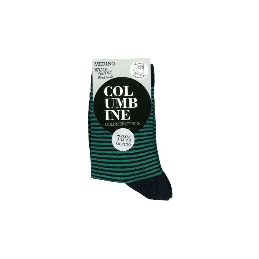 Columbine Stripe Merino Crew Sock