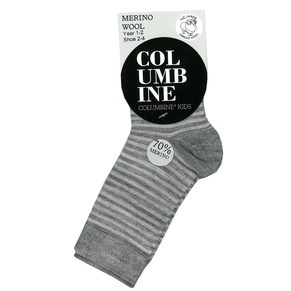 Columbine Stripe Merino Crew Sock