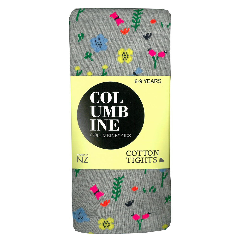 Columbine Cotton Floral Tights