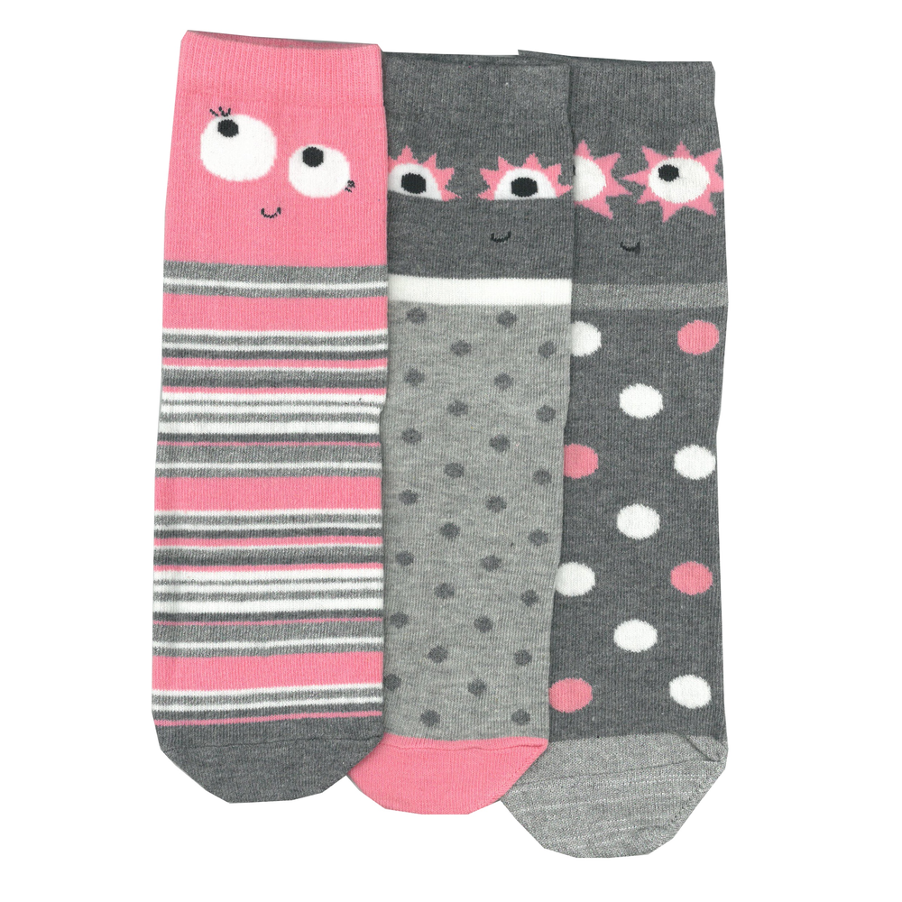 Columbine Funny Eyes Sock - 3pk