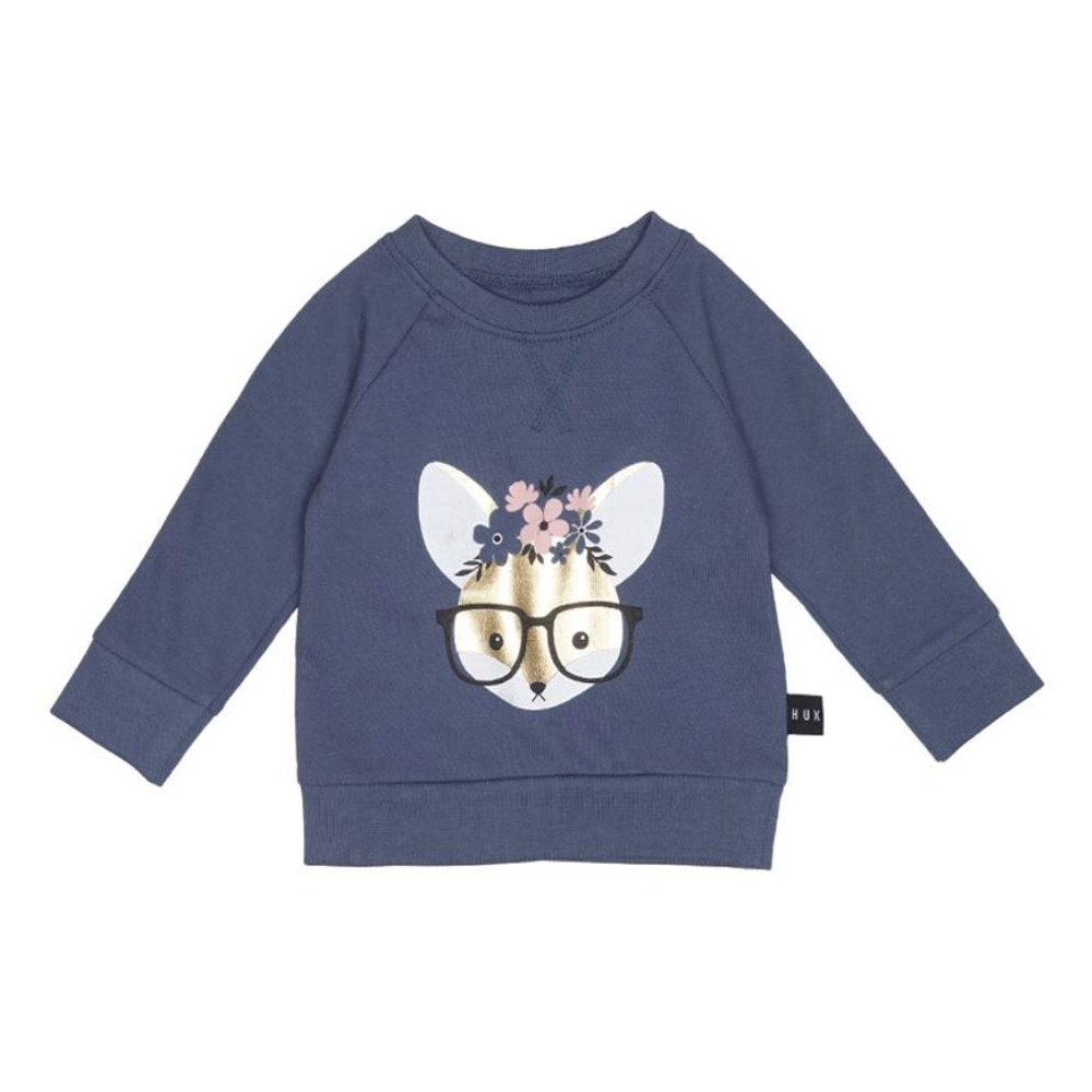 Huxbaby Flower Fox Sweatshirt