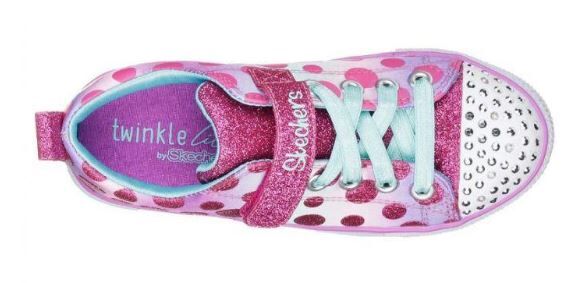 Skechers Kids Twinkle Lite-Dainty Dots Sneaker