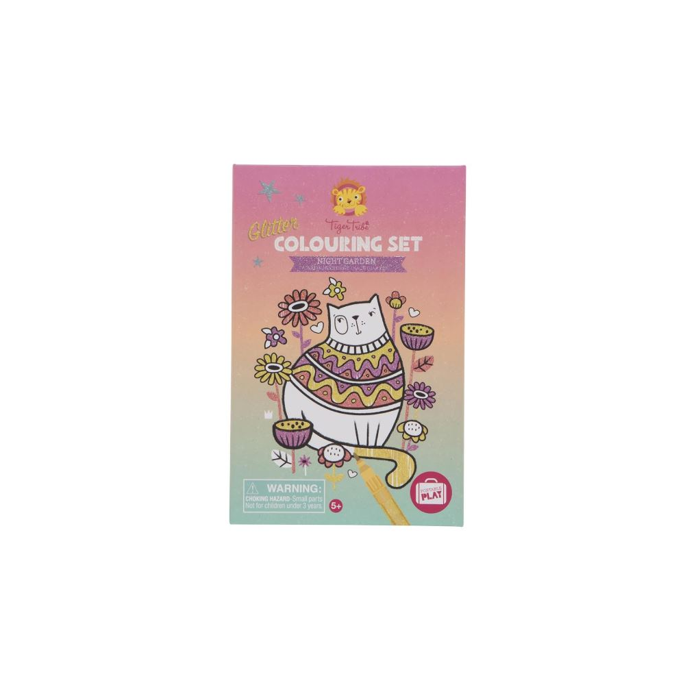 Tiger Tribe Glitter Colouring Set - Night Garden