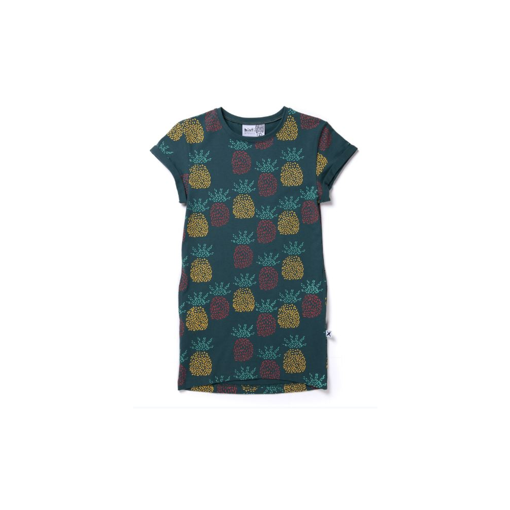 Minti Pineapples Rolled Up Tee Dress
