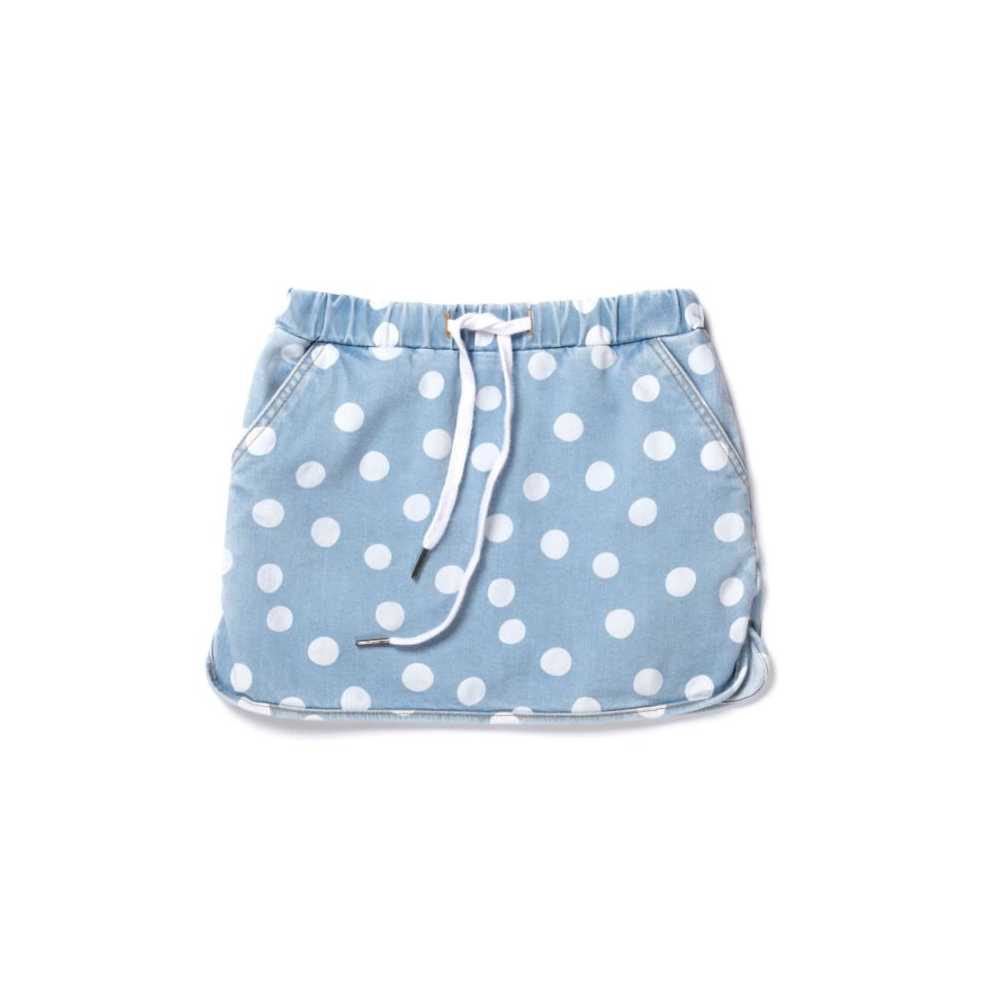 Minti Dotty Denim Skirt