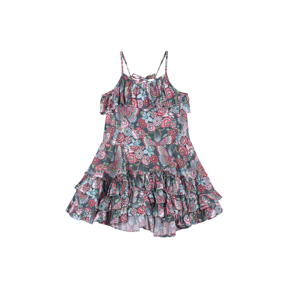 Paper Wings Frilled Dress with Ties