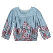 Paper Wings Shirred Peasant Top