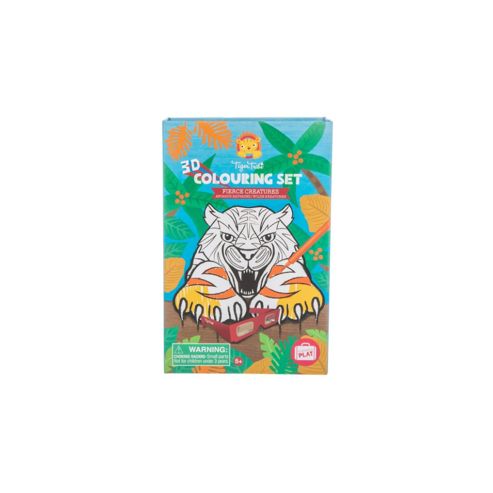 Tiger Tribe 3D Colouring Set - Fierce Creatures