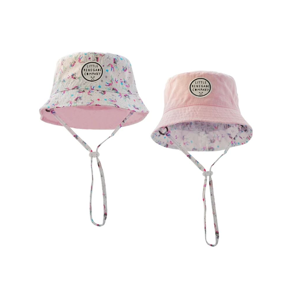 Little Renegade Company Sparkles Unicorn Reversible Bucket Hat