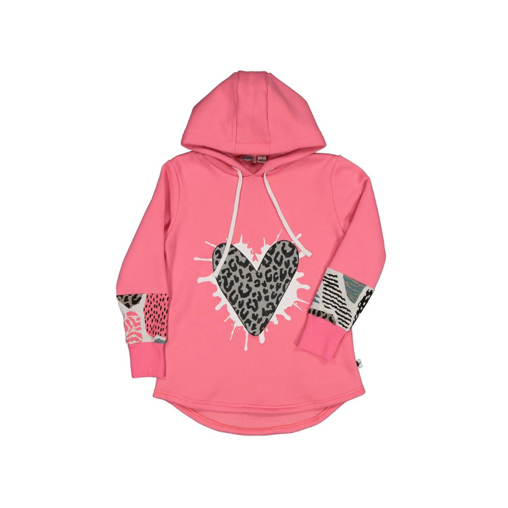 Kissed By Radicool Leopard Heart Hoodie