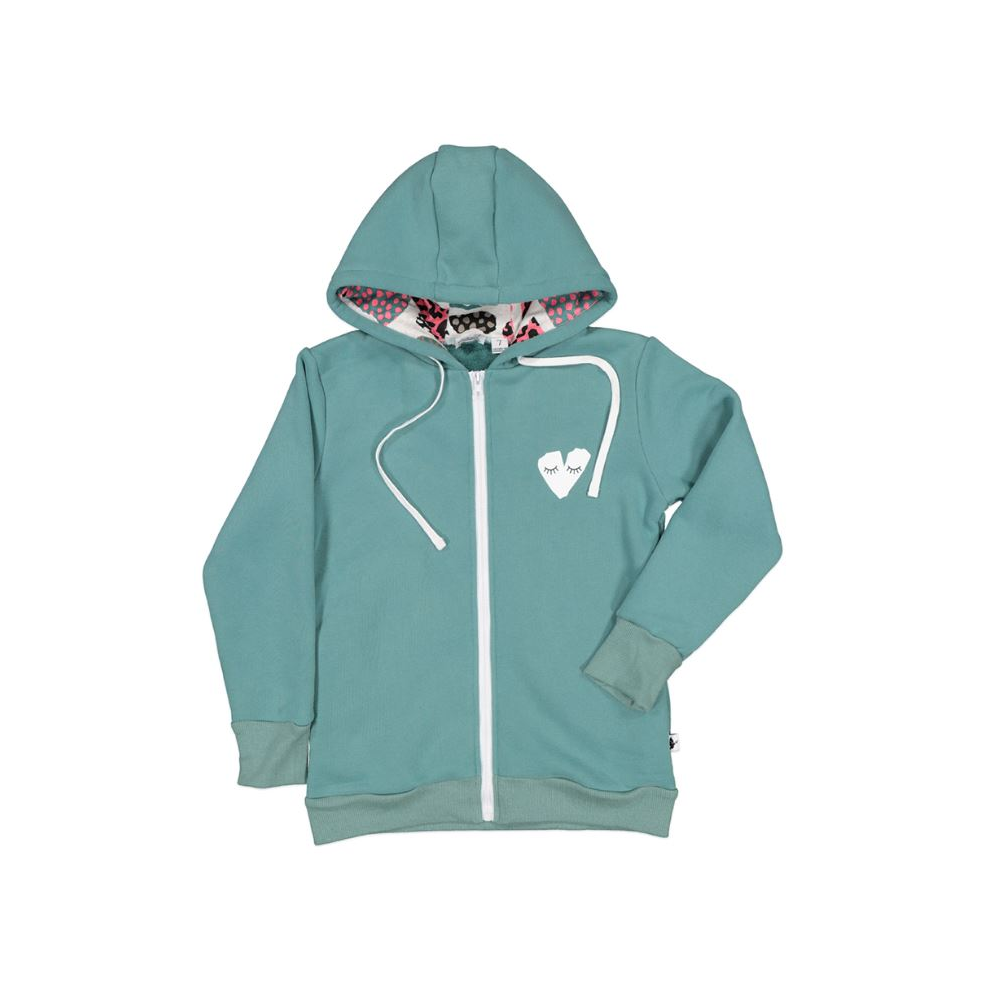 Kissed By Radicool Big Heart Zip Hoodie