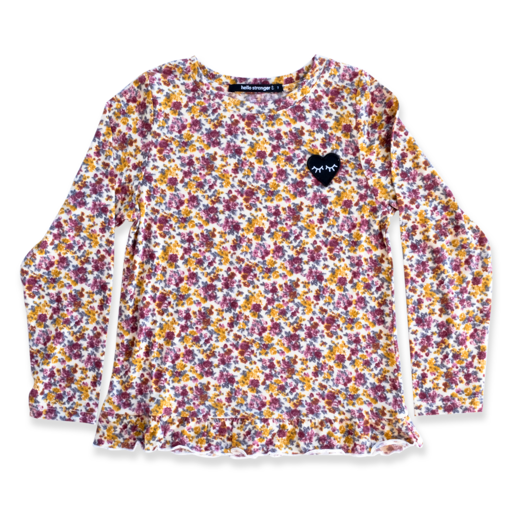 Hello Stranger Winter Floral Dolly Tee