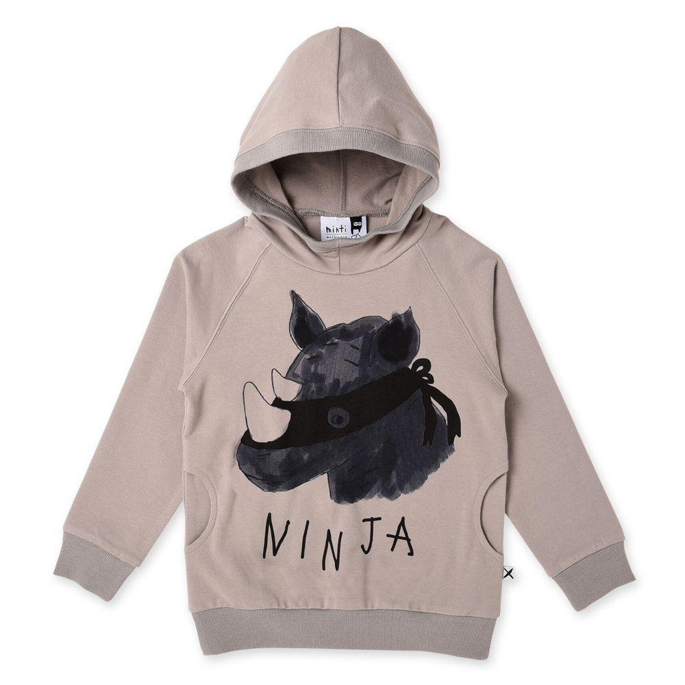 Minti Ninja Rhino Pocket Hoodie