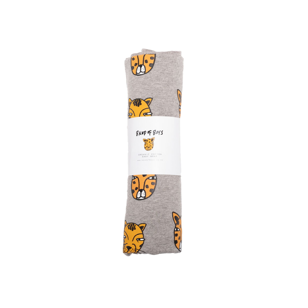 Band of Boys Cat Faces Swaddle Wrap