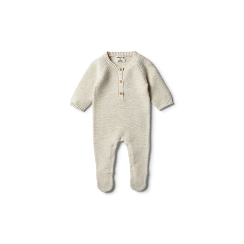 Wilson + Frenchy Footed Knitted Growsuit
