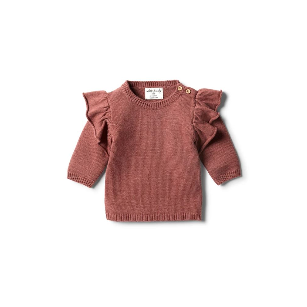 Wilson + Frenchy Knitted Ruffle Jumper