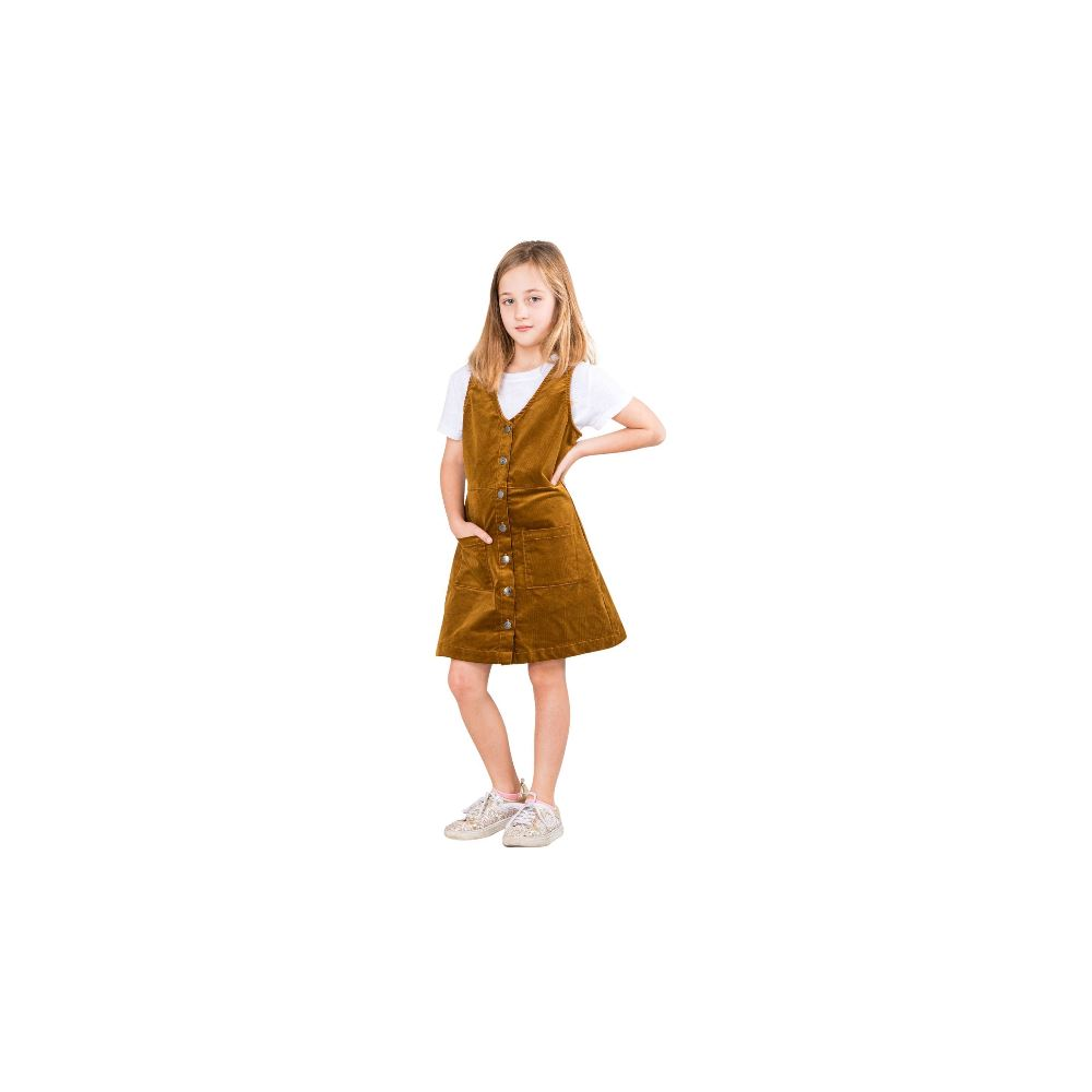 Rusty Tell Me Cord Pinafore Dress