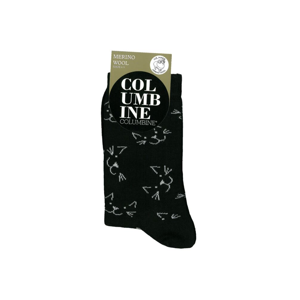Columbine Kitty Merino Sock - Adult