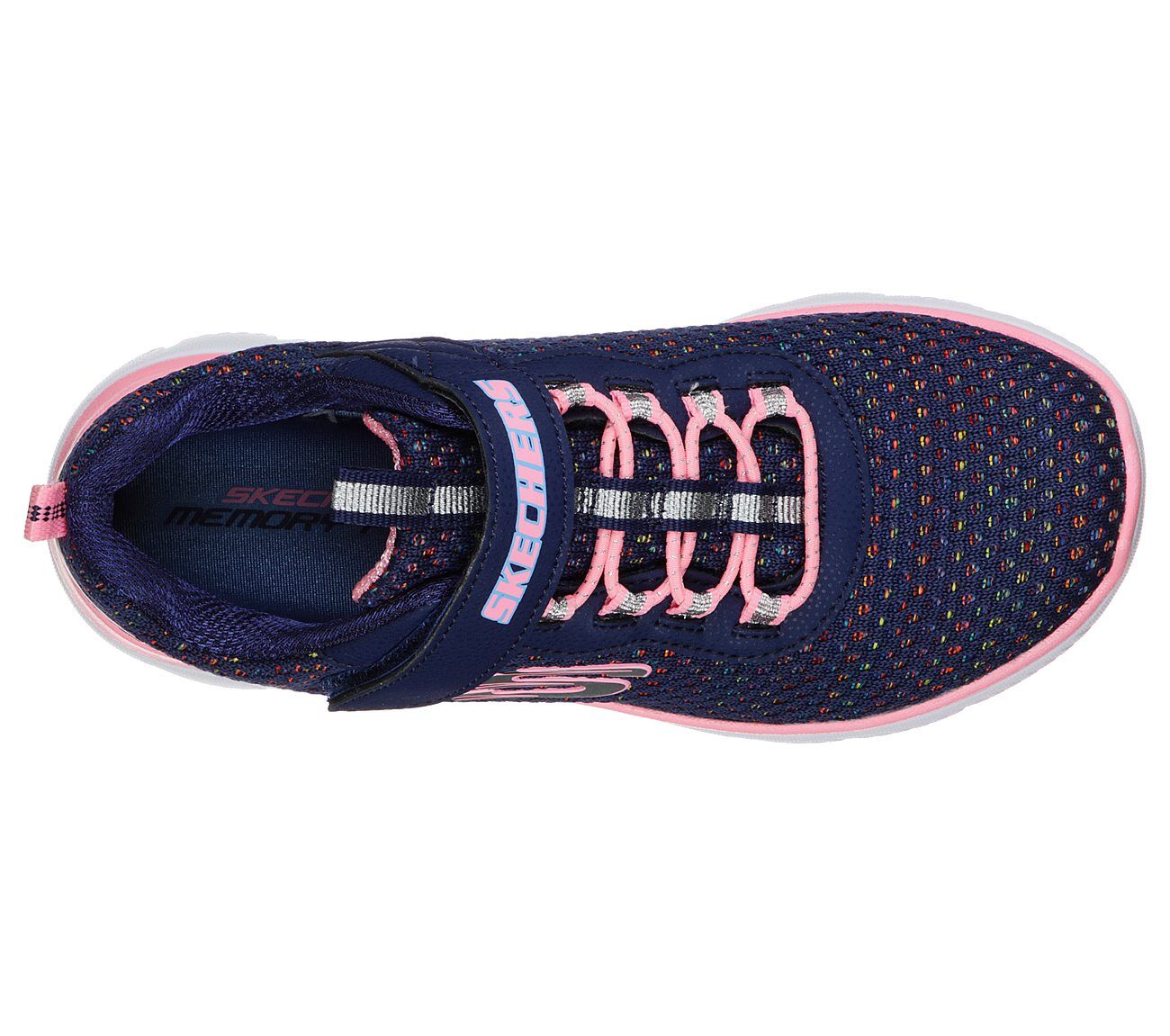black skechers with rainbow laces