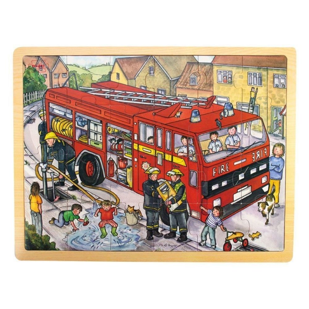 Bigjigs Toys Fire Engine Puzzle - 24pc