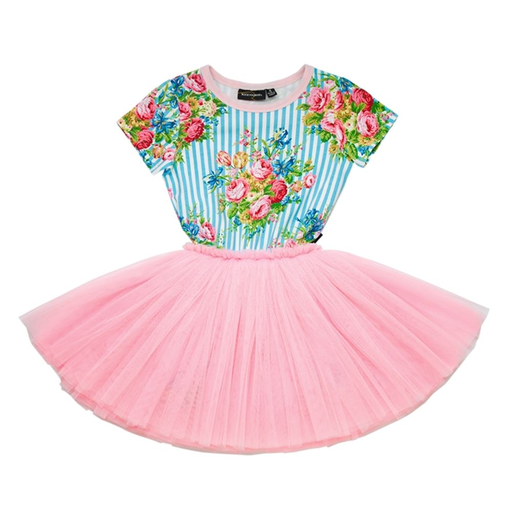 Rock Your Kid Stripe Floral Circus Dress