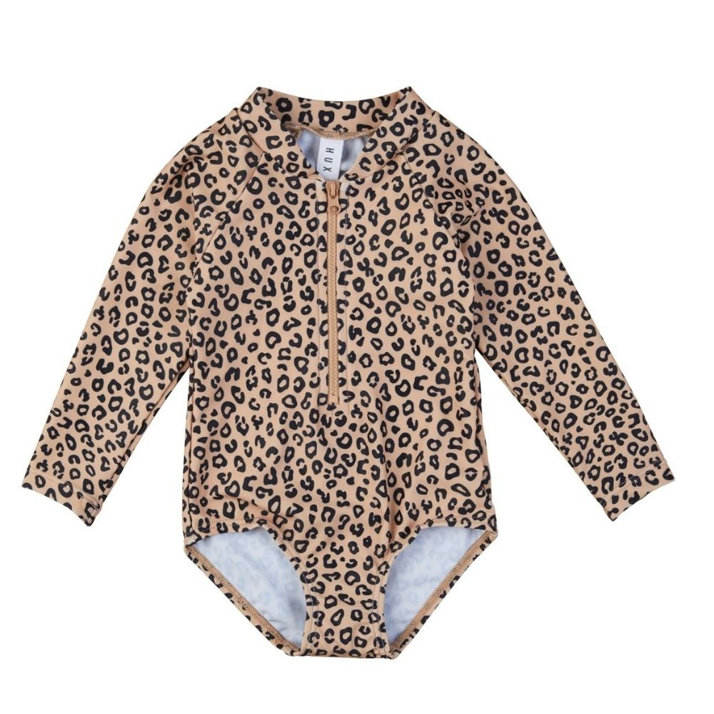 Huxbaby Animal Long Sleeve Zip Swimsuit