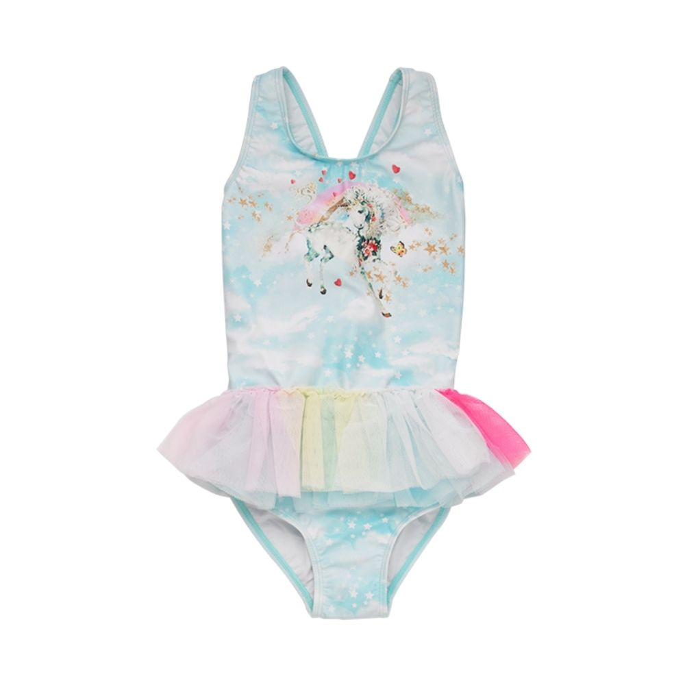 Rock Your Baby Unicorn Tulle One-Piece Swimsuit