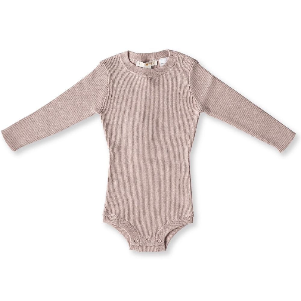 Grown Organic Ribbed Essential Bodysuit