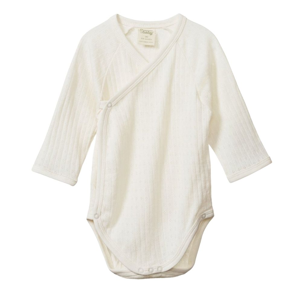 Nature Baby Pointelle Kimono Bodysuit