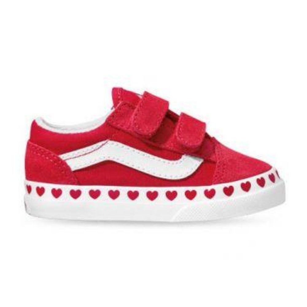 Vans Old Skool V Heart Foxing Shoe - Toddler