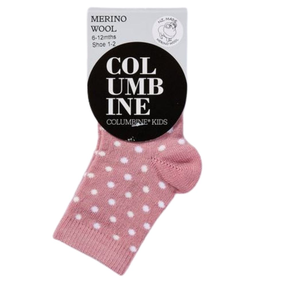 Columbine Spot Merino Crew Sock